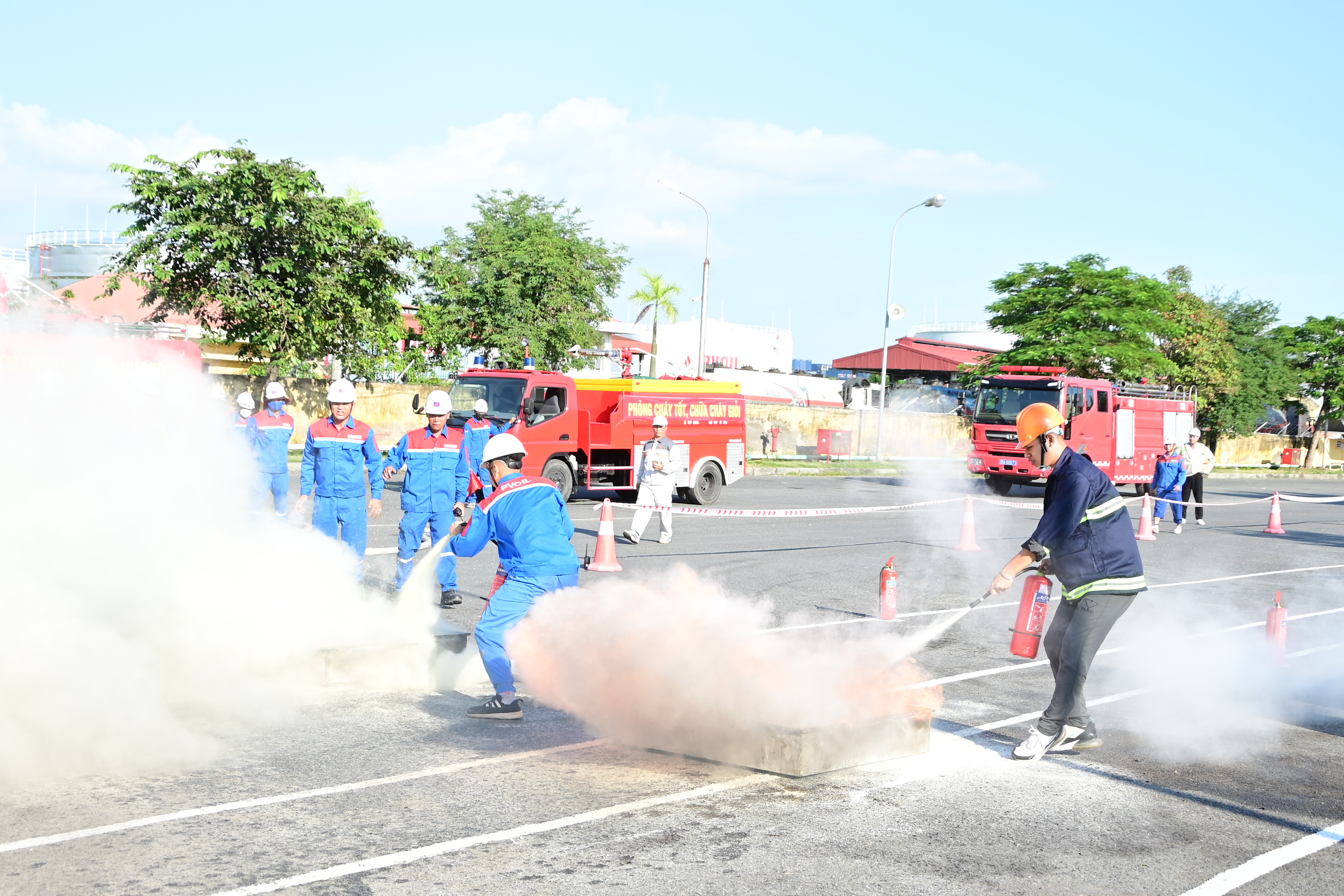 Hội thao kỹ thuật chữa cháy Cụm doanh nghiệp an toàn PCCC khu vực đường 356-quận Hải An năm 2023